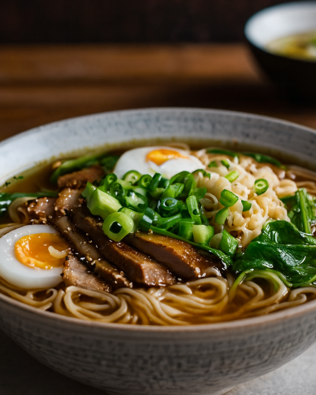 Ramen with Crispy Pork Belly and Egg - Ankarsrum Canada