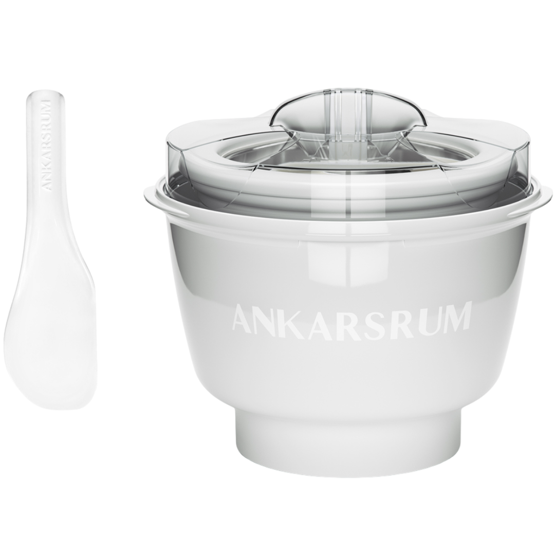 An image of an ice cream maker with a spoon.