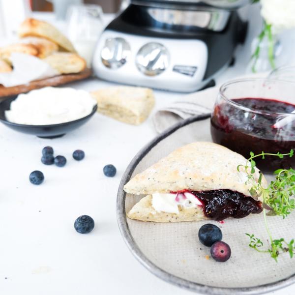 Scones are perfect for both breakfast, brunch and afternoon tea. Serve with your favorite toppings.