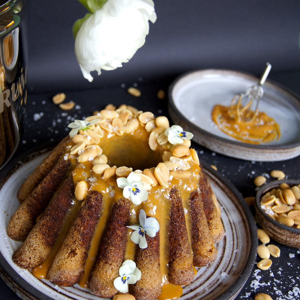 A lovely banana cake with deeper tones of brown butter and coffee