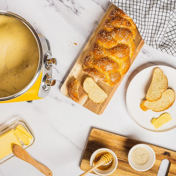 It's time to put your braiding skills to good use! Challah bread is a braided and delicious bread.