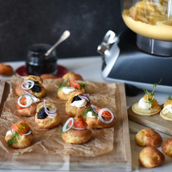 Petit Choux is a great snack to serve at a barbecue while waiting for the burgers to get ready! Vary the filling and everyone can get their favorite!