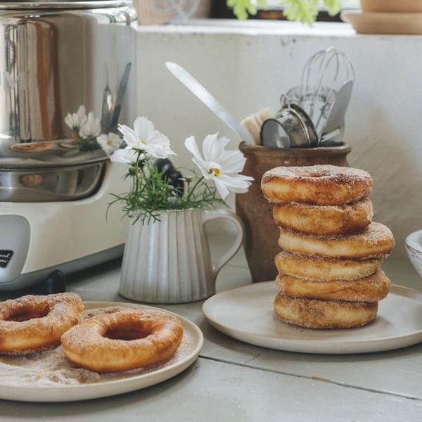 We love homemade donuts! Vary with your favorite toppings.