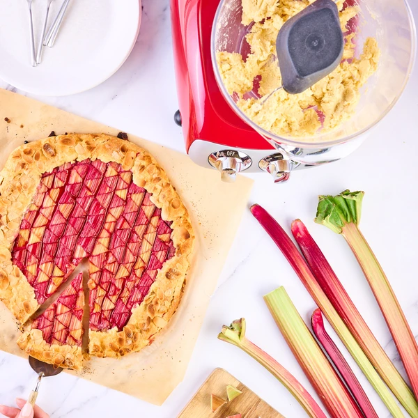 Rhubarb Galette is one of the most beautiful desserts and are meant to look rustic, so there is no need to line a tin.