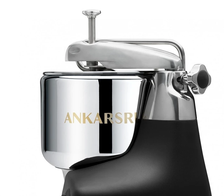 Black stand mixer from ankarsrum
