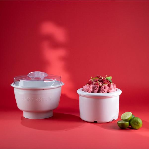 An ice cream with a delicious taste and beautiful color of raspberries that makes everyone crave ice cream for dessert.