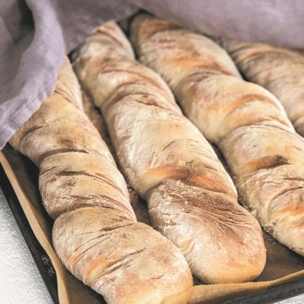 Serve freshly baked baguettes with a good soup. Or, cut a baguette in half, add a tasty filling and you have a quick lunch at home or for your day trip!